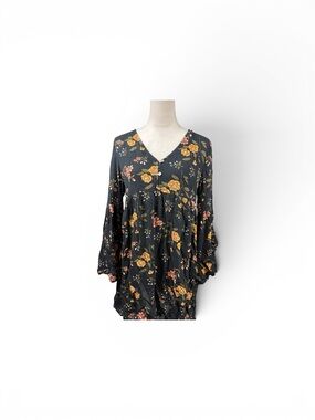 Altar'd State V-Neck dress with Floral Print size medium
